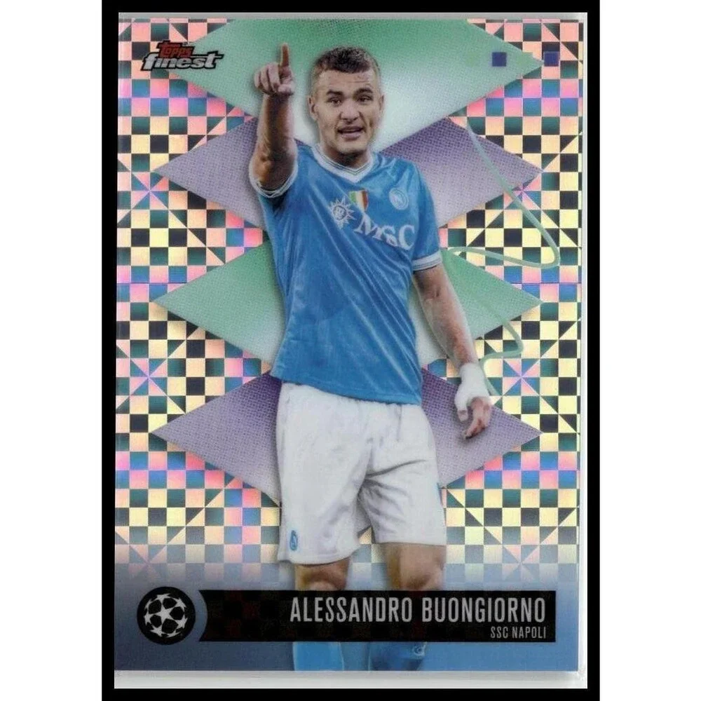 2025-26 Finest Alessandro Buongiorno Napoli Checkerboard Refractor #186